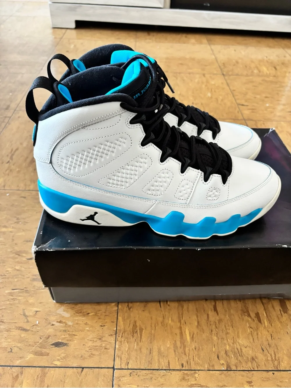 Jordan 9s Carolina blue